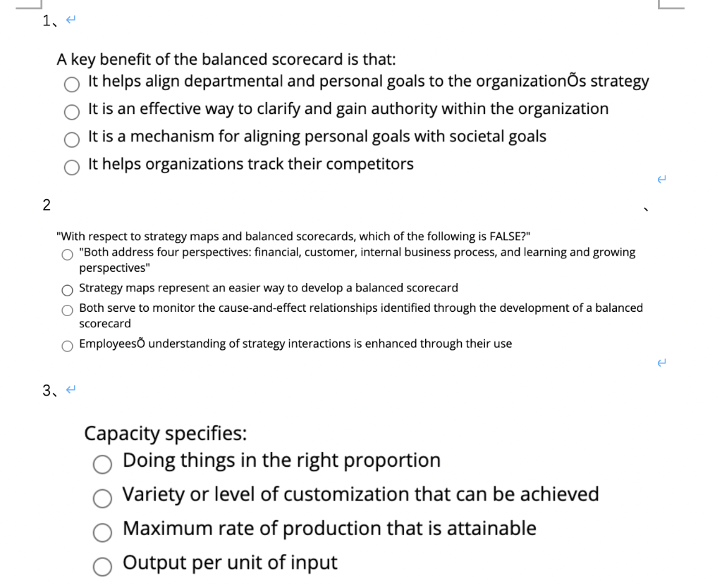 1,4 A key benefit of the balanced Scorecard is