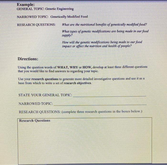 BFRM 498 - Research Methods Creating a Research