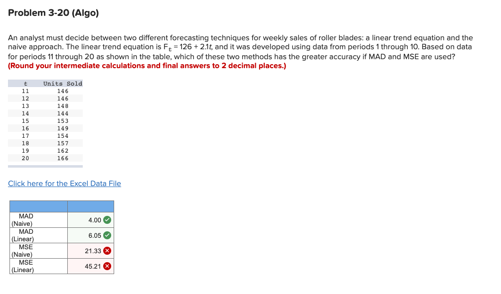 An analyst must decide between two different