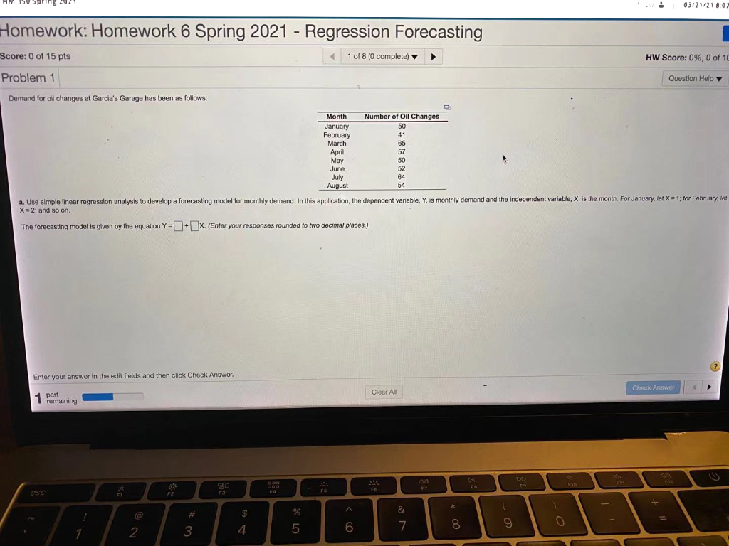 03/21/21807 Homework: Homework 6 Spring 2021 -