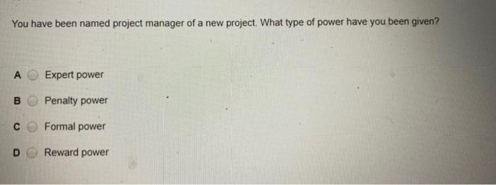 prepcast PMP questions You have been named