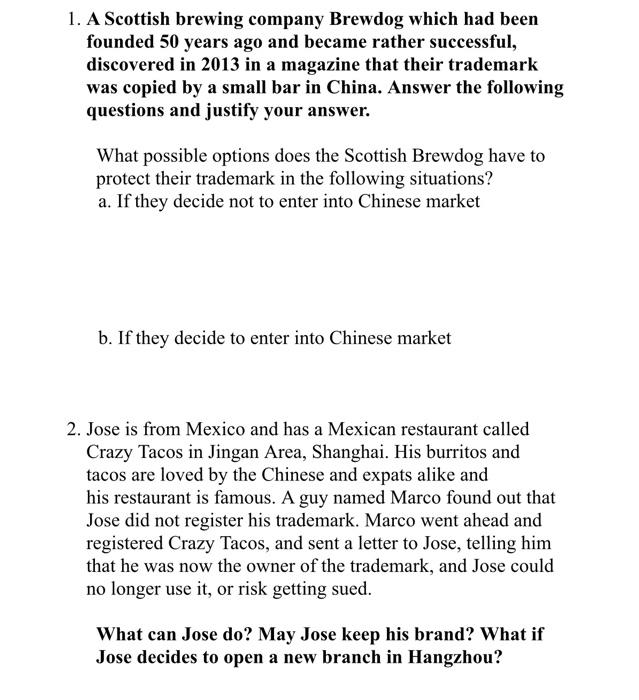 markerting 1. A Scottish brewing company Brewdog