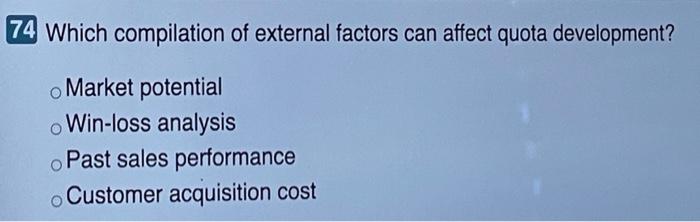 73 How should a company use sales forecasts to