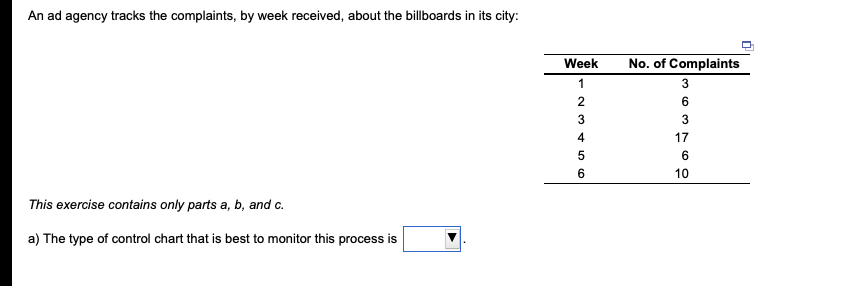 Using Z=3 the control chart limits are: UCLc=?