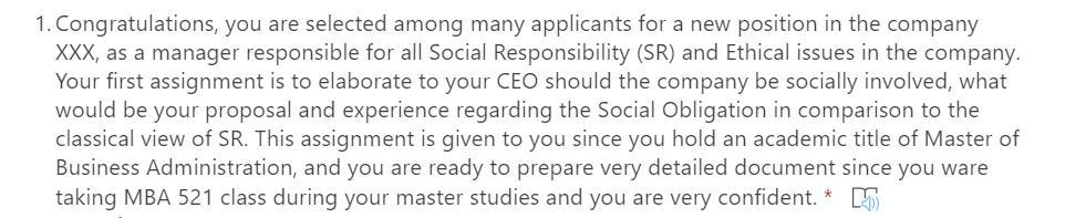 MANAGEMENT HW 1. Congratulations, you are