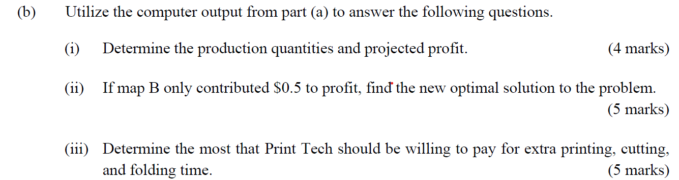 How to analyze these computer outputs to answer