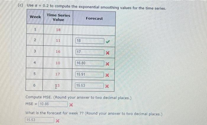 (c) Use a = 0.2 to compute the exponential