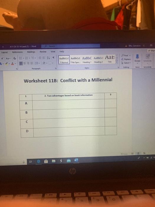 needing help Paragraph cony 11B. Case: Conflict