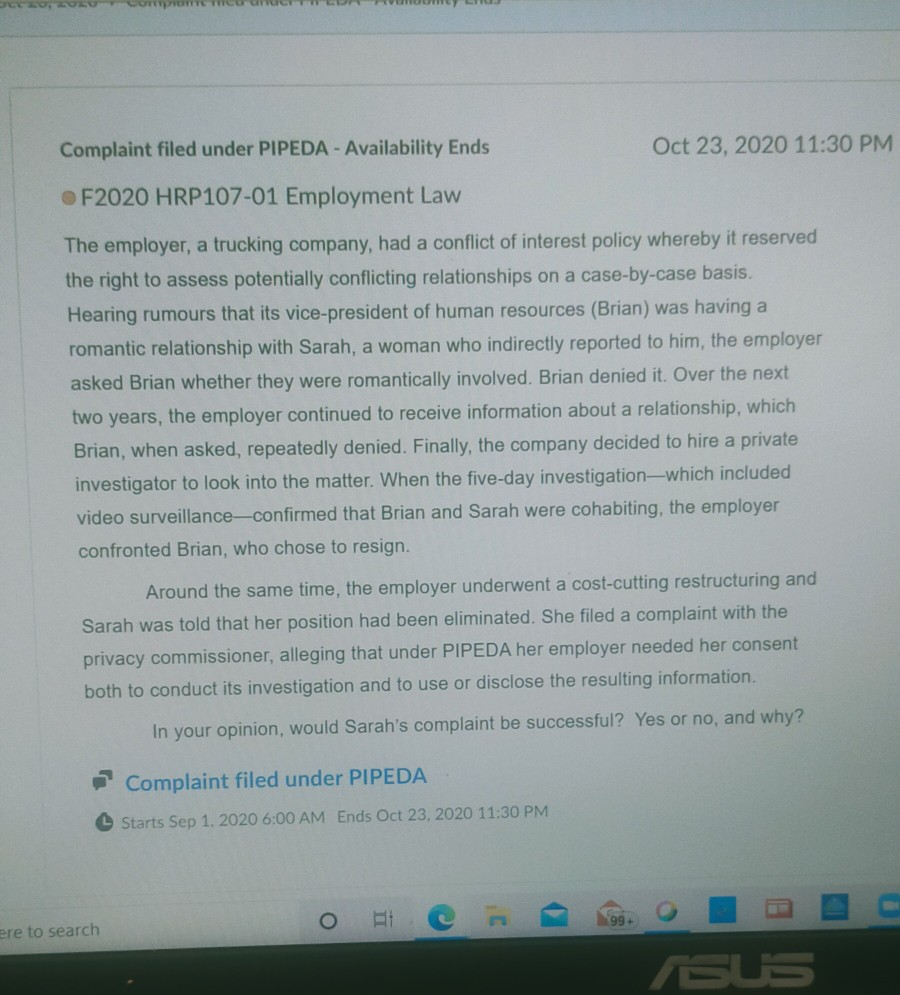 plz full explin CONTACT Complaint filed under