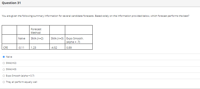 THERE IS MORE THAN ONE ANSWER FOR QUESTION 33 -