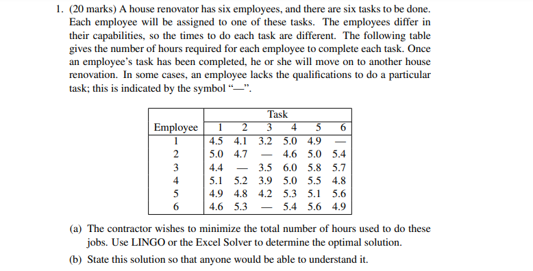 PLEASE USE LINGO TO SOLVE!! IF YOU USE EXCEL