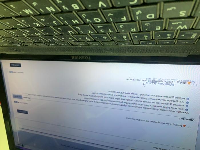 Question 1 A Moving to another question will see