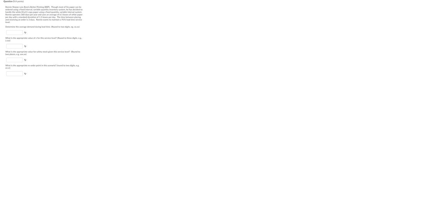 using a Thoughts Question 34 points Ronnie Sharpe