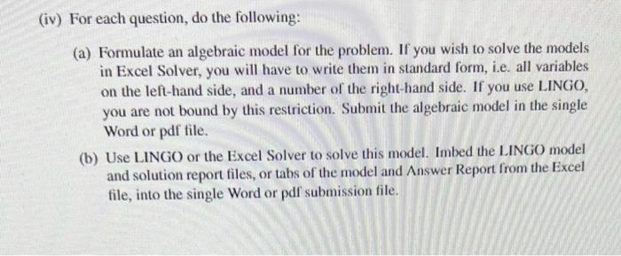 Answer Question 3 and follow the instructions
