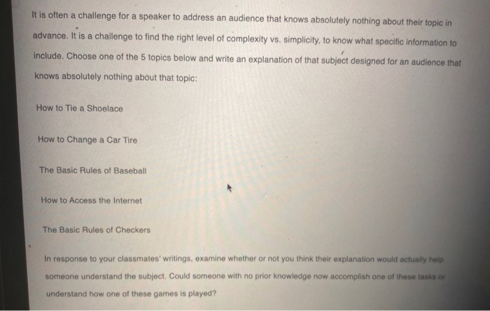 It is often a challenge for a speaker to address