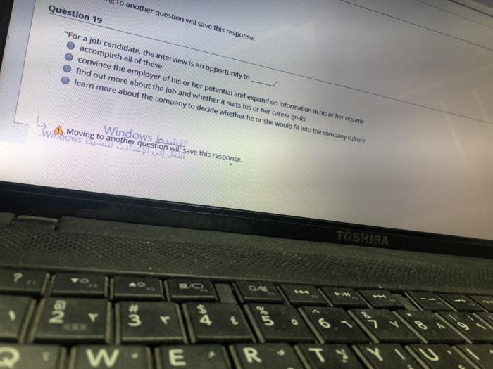 to another question will save this response.