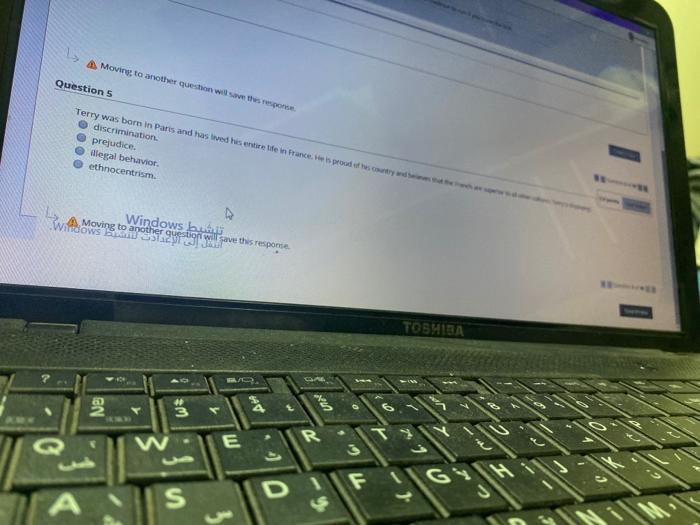 Moving to another question will save the response