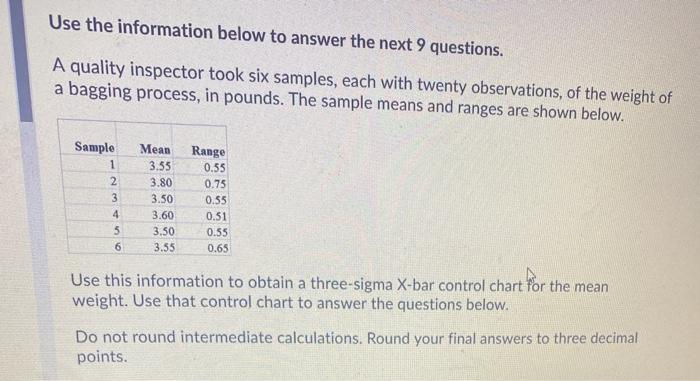 Use the information below to answer the next 9