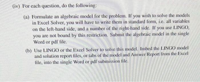 Answer Question 2 and follow the instructions