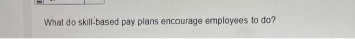 What do skill-based pay plans encourage employees