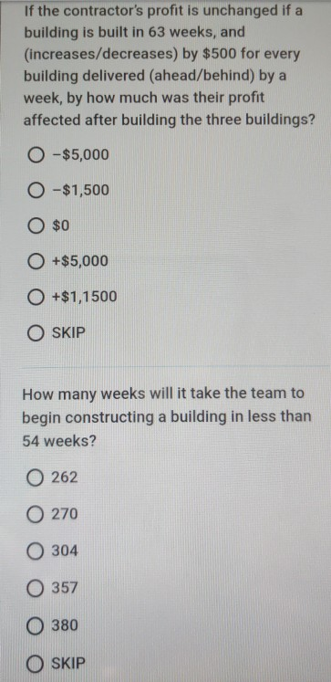A team of contractors has to build 3 new