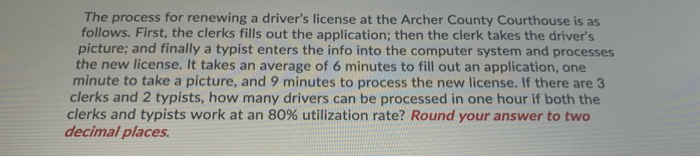 The process for renewing a driver's license at