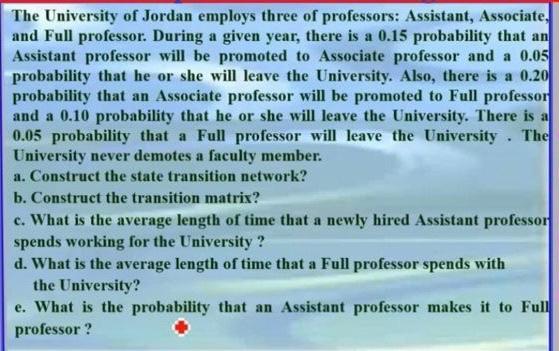 1 The University of Jordan employs three of