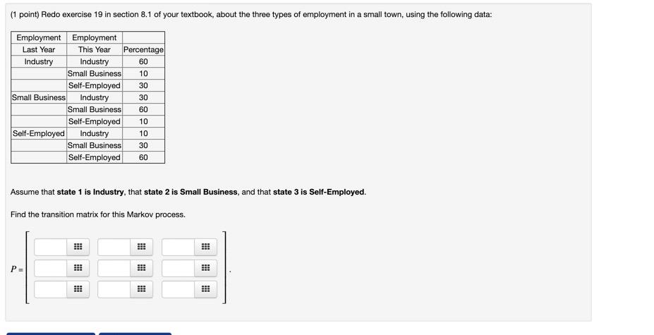 Employment Employment Last Year This Year