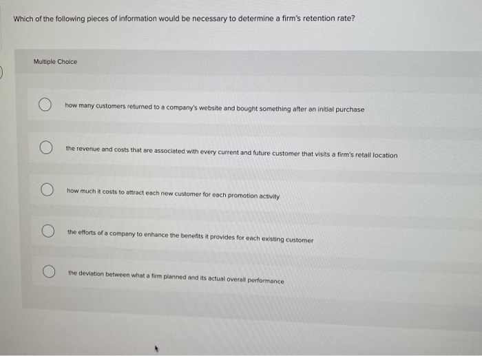 Which of the following pieces of information