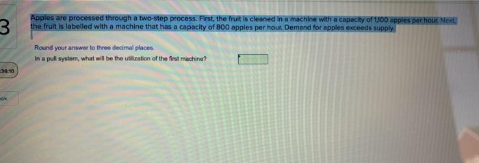 3 Apples are processed through a two-step