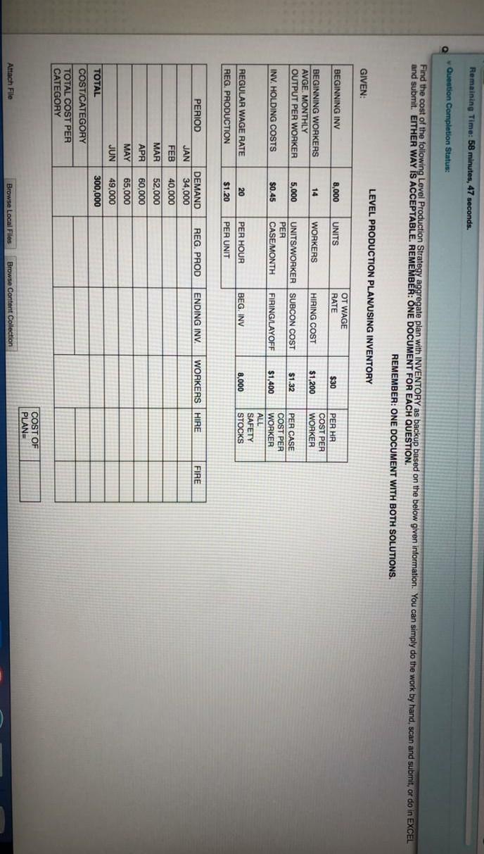 please answer now Remaining Time: 58 minutes, 47