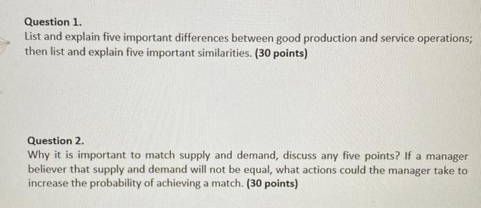 Question 1. List and explain five important