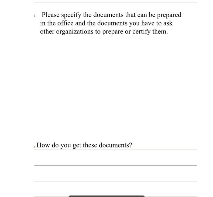 i Please specify the documents that can be