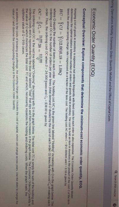 Search this course loring Operations Activity: