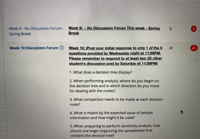 0 Week 9 - No Discussion Forum - Week 9: - No
