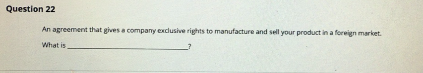 Question 16 A document that specifies the items