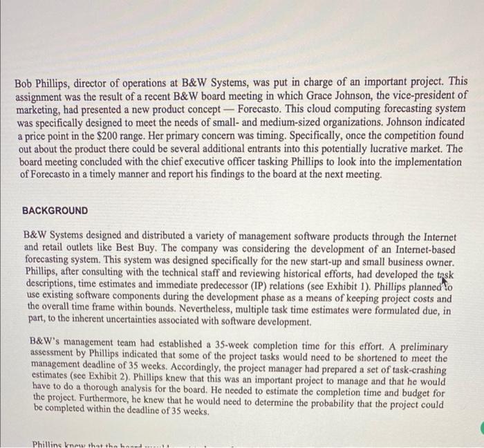 what is the minimum required time for the project