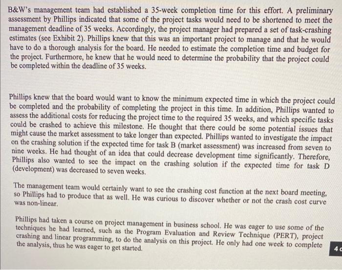 what is the minimum required time for the project