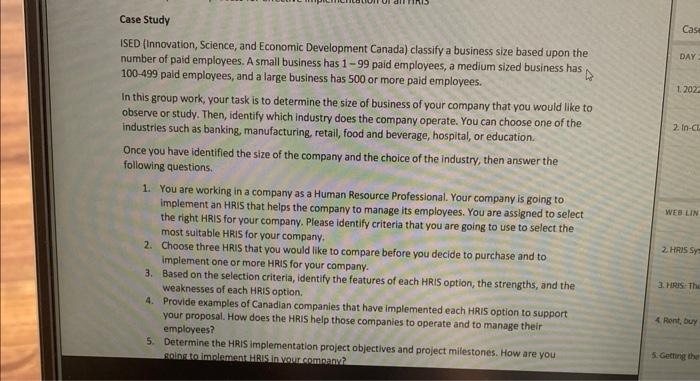 Case Study ISED finnovation, Science, and