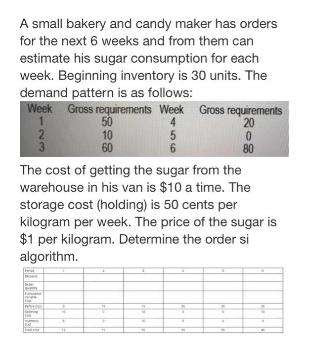 I need the answers from the table below A small