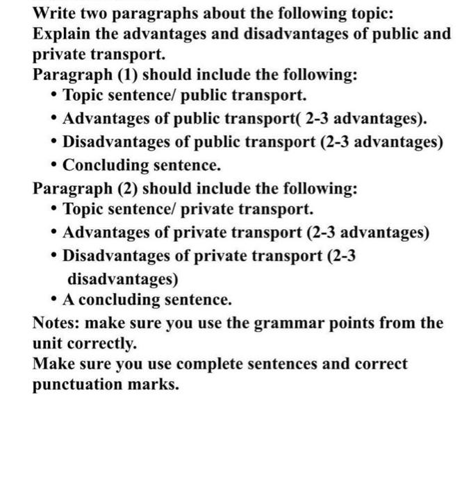 Write two paragraphs about the following topic: