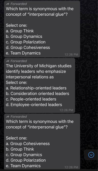 Forwarded Which term is synonymous with the