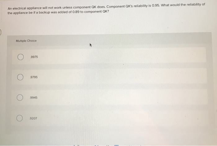 An electrical appliance will not work unless