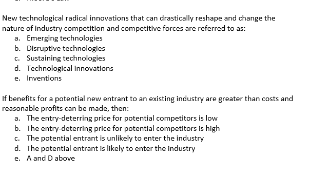 New technological radical innovations that can