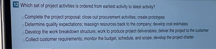 11 A project team proceeds with the project work