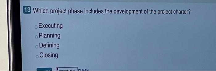 11 A project team proceeds with the project work