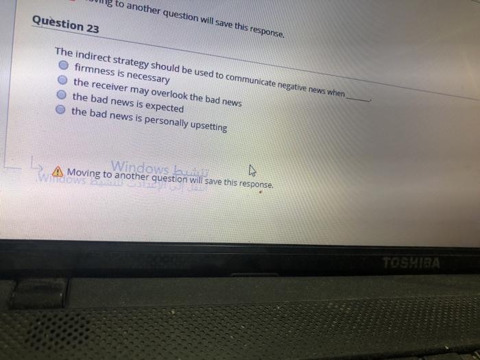 to another question will save this response.