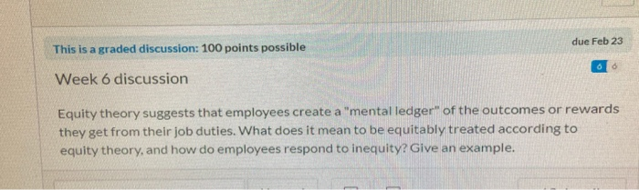 This is a graded discussion: 100 points possible