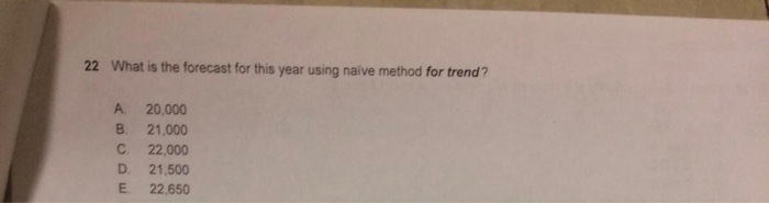 the rest of question 22 tgese all the information