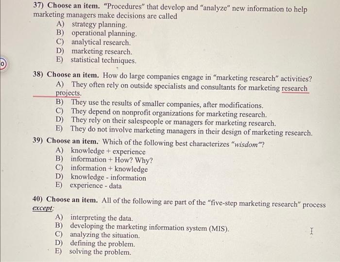 anwer all question! 34) Choose an item.